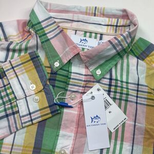Southern Tide Plaid Madras Performance Button Down Shirt Coastal Passage Mens XL